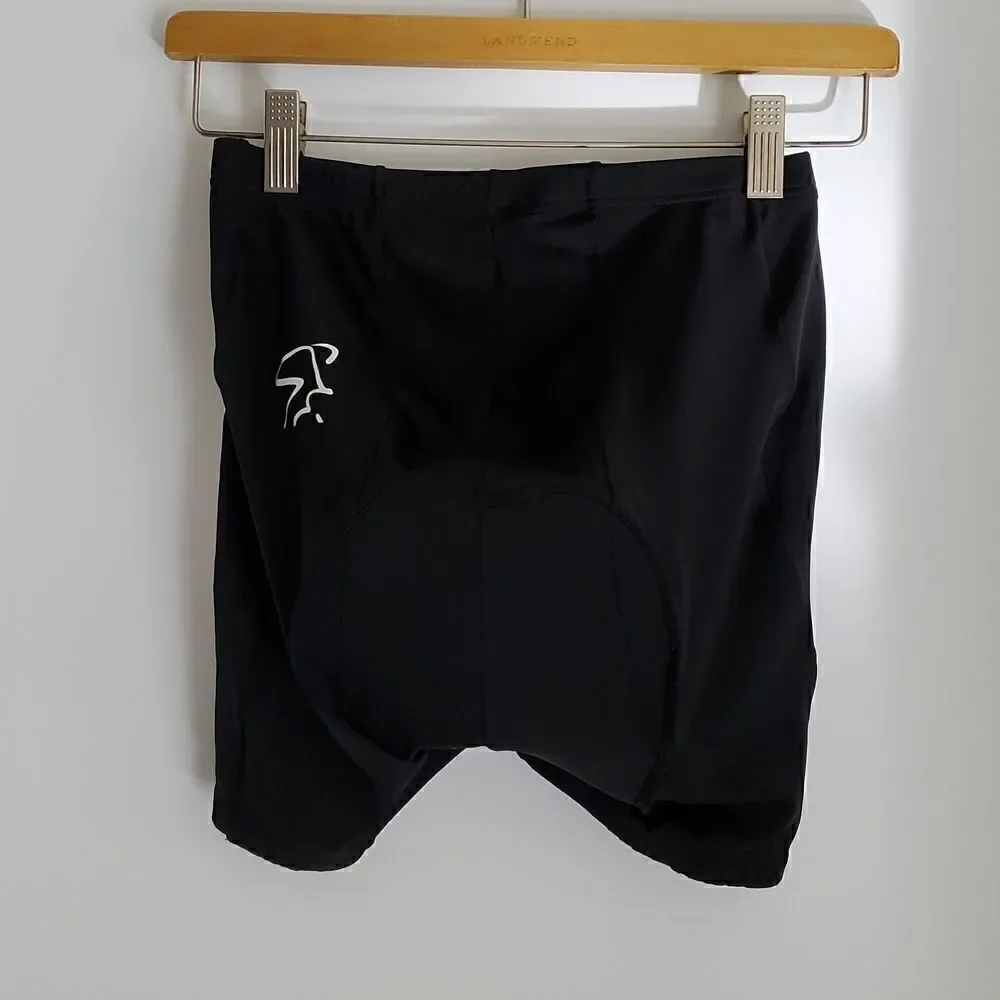 Mad Dogg Athletics Spinning Women's Black Padded Cycling Shorts Size M